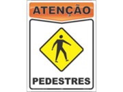 Placa Atenção Pedestres