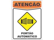Placa Atenção Portão Automático 