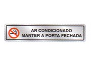 Placa Ar Condicionado 05x25cm (plastico)