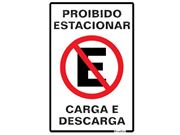 Placa Proibido Estacionar Carga/Descarga 16x25 (plastico)