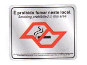 Placa Proibido Fumar 20x25cm (plastico)