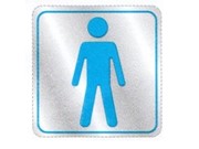 Placa Sanitário masculino 16x16cm (plastico)